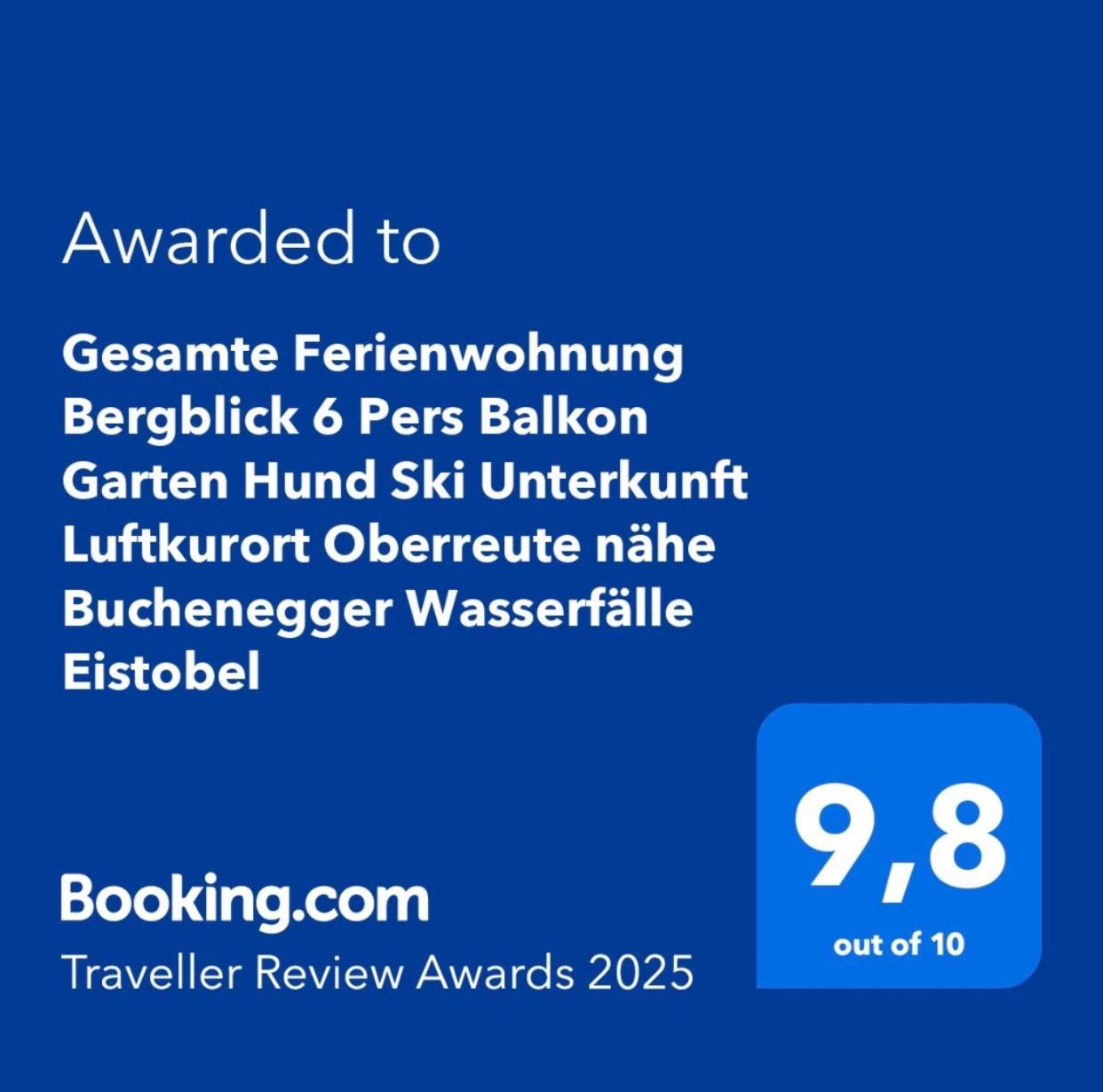 Lindners Hideaways - Bergnest Lodge - Bergblick Fewo 6 Pers Balkon Garten Hund Ski Unterkunft Luftkurort Oberreute Naehe Buchenegger Wasserfaelle Eistobel Bodensee Eksteriør billede